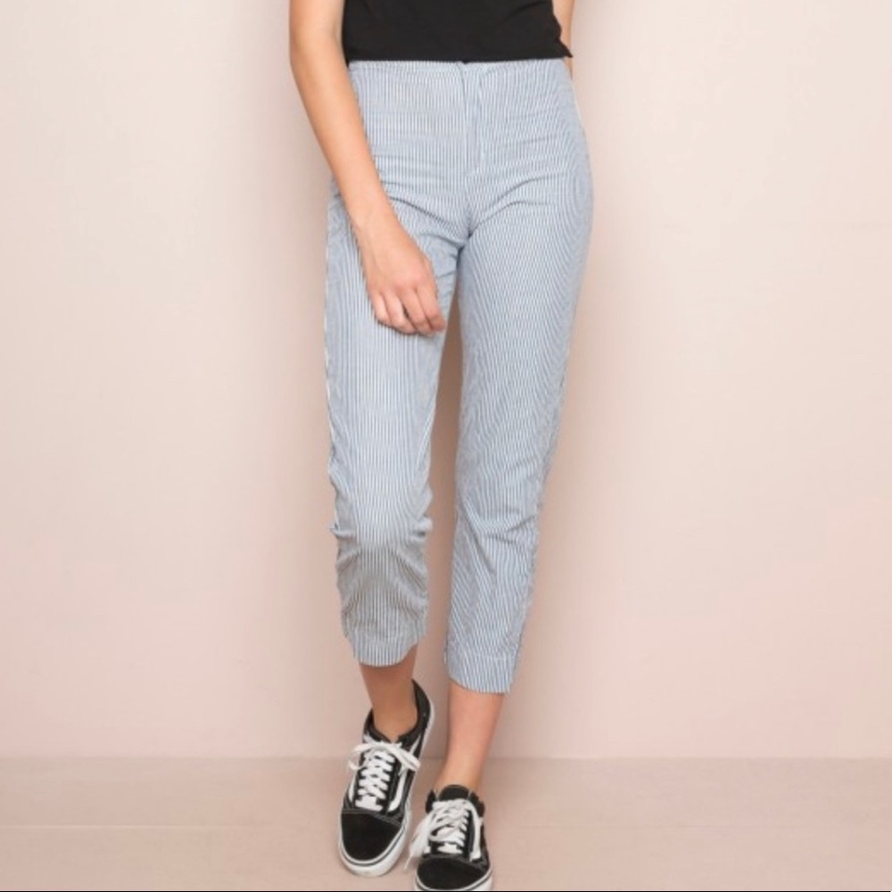 Brandy Melville Blue and White Tilden Pants